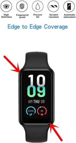 Miniatura 3 de [3 piezas] Protector de pantalla compatible con Amazfit Band 7, cobertura de pantalla completa 3D, borde curvado, película protectora PAMA