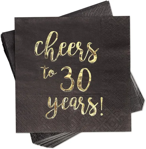 Miniatura 9 de BLUE PANDA Servilletas de cóctel con texto en inglés «Cheers to 60 Years» – Servilletas de fiesta de 60 cumpleaños – Decoración de 60 aniversario