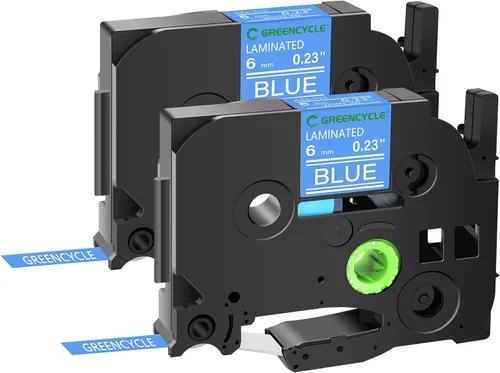 Miniatura 21 de GREENCYCLE TZe-111 - Cinta adhesiva transparente laminada de 0.23 pulgadas compatible con Brother P-Touch TZ-111 TZe111, cinta negra sobre