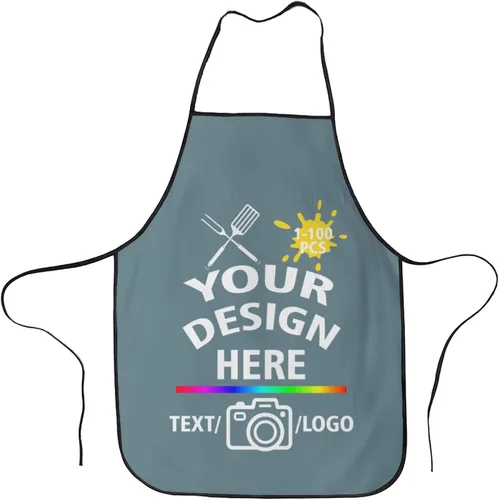 Miniatura 5 de Delantal personalizado para mujeres y hombres, diseña tu divertido texto, logotipo, imagen, delantales de cocina, 1-100 piezas, chef personalizado