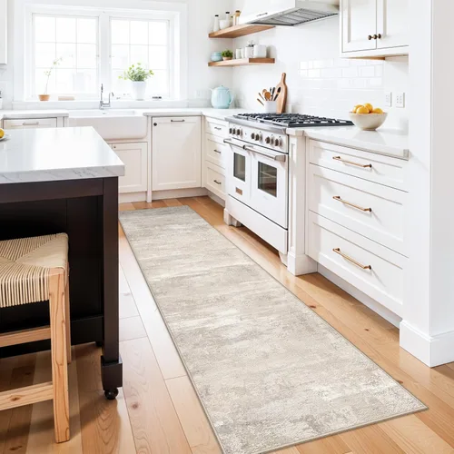 Miniatura 25 de Alfombra lavable para pasillo de 3 x 12 pulgadas, alfombras abstractas modernas con parte trasera antideslizante, alfombra ultra suave para cocina