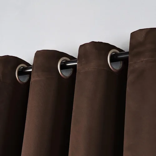 Miniatura 6 de HESTIN Juego de cortinas opacas de 4 piezas (incluye 2 paneles y 2 alzapaños), cortinas opacas con aislamiento térmico sólido con ojales