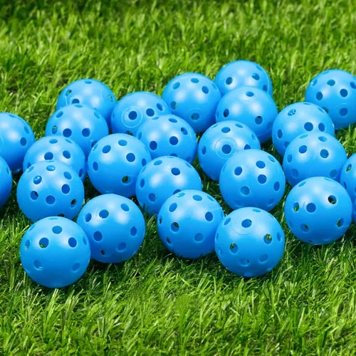 Miniatura 6 de Pelotas de golf de plástico para práctica de vuelo limitado, pelota de entrenamiento de golf hueca para práctica de swing, pelotas de golf