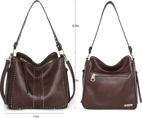 Miniatura 7 de Montana West - Bolsos de mano para mujeres aptos para porte oculto de arma. Bolsos de cuero tipo bandolera. Juego de tres piezas.