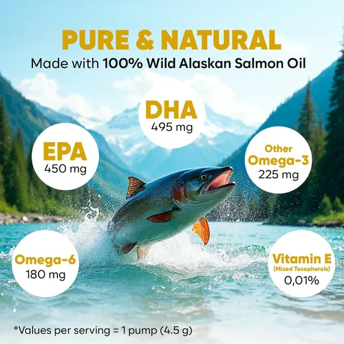 Miniatura 3 de ZENO Aceite de salmón salvaje de Alaska para perros y gatos, aceite de pescado puro para perros con Omega 3, suplementos de EPA y DHA para piel