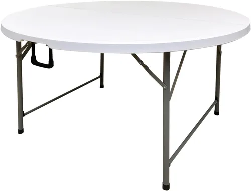 Miniatura 7 de Mesa plegable redonda de 48 pulgadas, mesa de comedor de plástico plegable para bodas, fiestas, jardín, patio