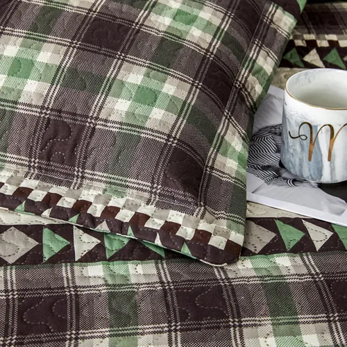 Miniatura 8 de Juego de Edredones Lodge Tamaño King, 3 Piezas Ropa de Cama Rústica de Cabaña con Oso Pardo y Árboles de Pino Verde Colcha Cubrecama Ligero Suave