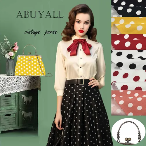 Miniatura 84 de Bolso floral con asa superior, bolso de noche Kiss Lock para mujer, bolso vintage