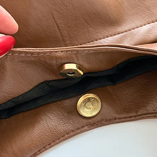 Miniatura 4 de Bolso de hombro para mujer de cuero suave de moda casual multifuncional con múltiples compartimentos