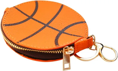 Miniatura 3 de Mini Momo Llavero deportivo para monedero, monedero, colgante Llavero de juego de pelota, bolsa con cremallera, lindo tenis, baloncesto, béisbol