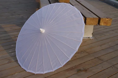 Miniatura 42 de Parasol de tela de bambú liso, ideal para recuerdos de fiesta de boda (fucsia)