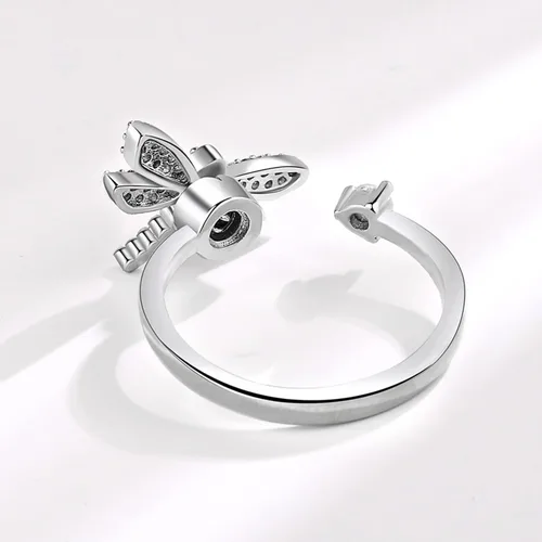 Miniatura 105 de Anillo de plata de ley 925, minimalista, ajustable, hecho a mano, para mujeres y niñas