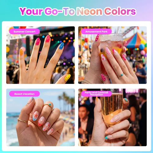 Miniatura 62 de Beetles - Kit de esmalte de uñas de gel con luz UV – 80 piezas de encantamiento de color, kit de uñas de gel de 55 colores con capa base de todo