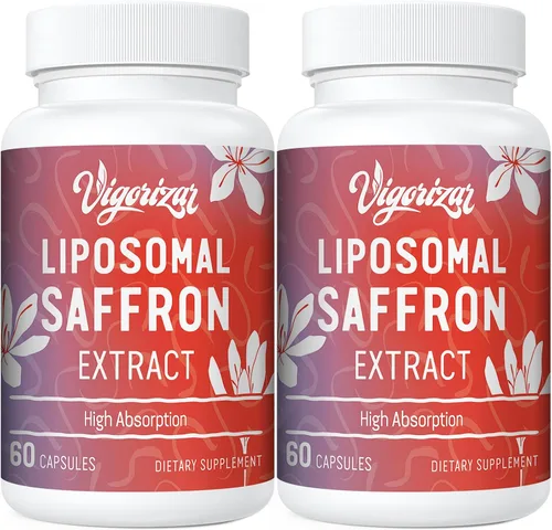 Miniatura 7 de Suplementos de azafrán – Extracto de azafrán 100% puro 88.5 mg, máxima absorción, mejor biodisponibilidad, suplementos liposomales para el estado