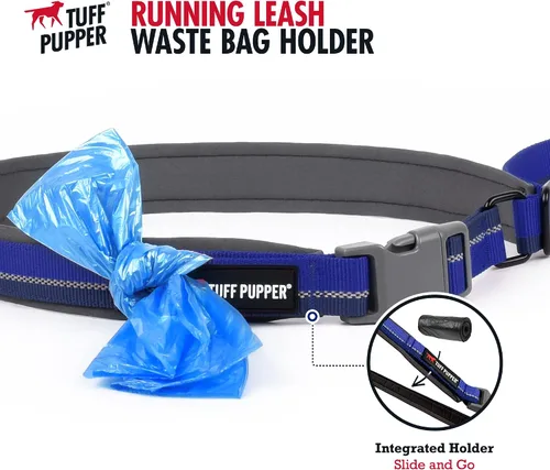 Miniatura 4 de Correa de perro Tuff Pupper con manos libres de longitud ajustable Ligera para correr, trotar, caminar Cinturón acolchado (61-127 cm) Se
