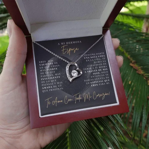 Miniatura 5 de LEXPO Para Mi Hermosa Esposa - Collar de regalo personalizado para Esposa, Novia, Pareja, Amor, Aniversario, Cumpleaños, Celebración - FL213P