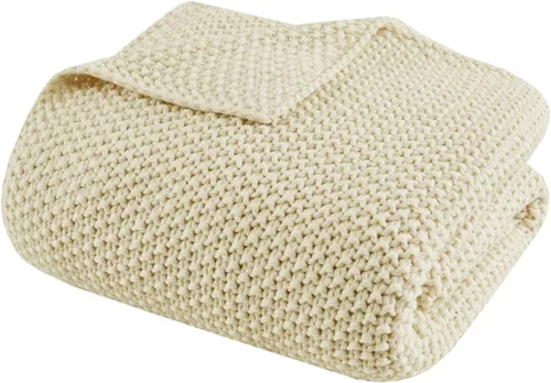 Miniatura 21 de INK+IVY Manta de punto Bree para cama, sofá y sillón, ligera, transpirable, suave y acogedora para verano, tamaño King (108 x 90 pulgadas)