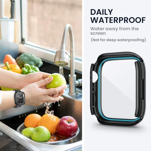 Miniatura 4 de Tensea - Funda protectora de pantalla impermeable para Apple Watch (2 en 1) para Apple Watch Serie SE 7, 5, 4, accesorios de 41 mm, iWatch protector