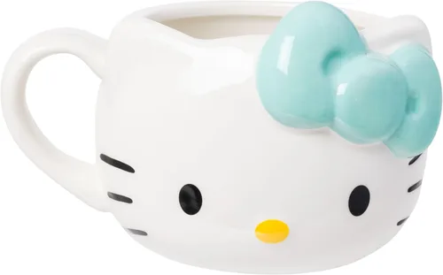 Miniatura 7 de Silver Buffalo Sanrio - Taza de cerámica esculpida en 3D con diseño de esqueleto de Hello Kitty para Halloween, 20 onzas Disfraz de esqueleto