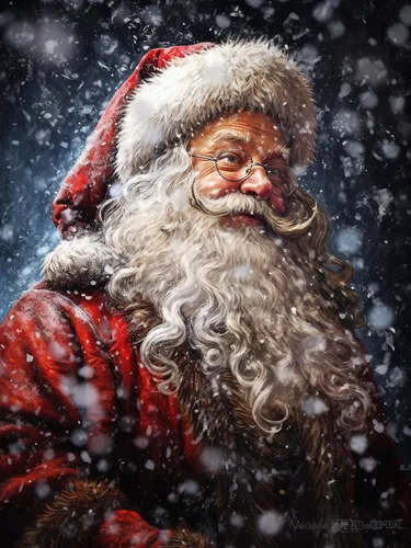 VAIIEYO Kits de arte de diamantes para adultos, Papá Noel, kit de arte de diamantes 5D para principiantes, Navidad, pintura de bricolaje con Snow