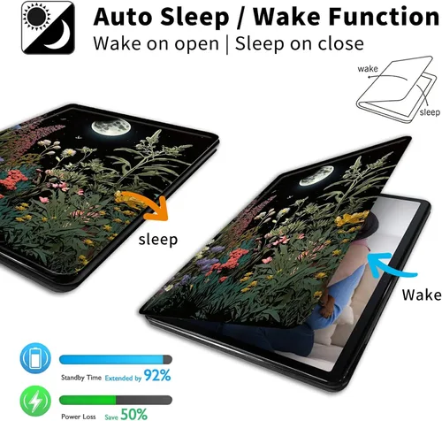 Miniatura 3 de Funda para Samsung Galaxy Tab A8 de 10.5 pulgadas 2022-360 grados giratoria multiángulo de visión protectora con apagado y encendido automático