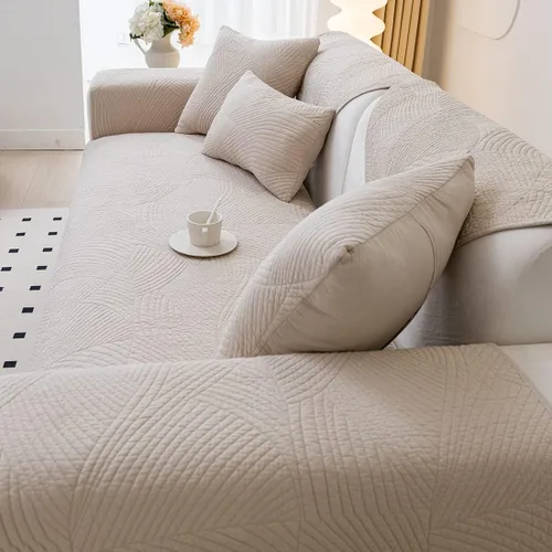 Miniatura 5 de vctops Funda acolchada de algodón para sofá, con patrón geométrico bohemio, funda antideslizante para sofá modular, protector de muebles para Tipo B