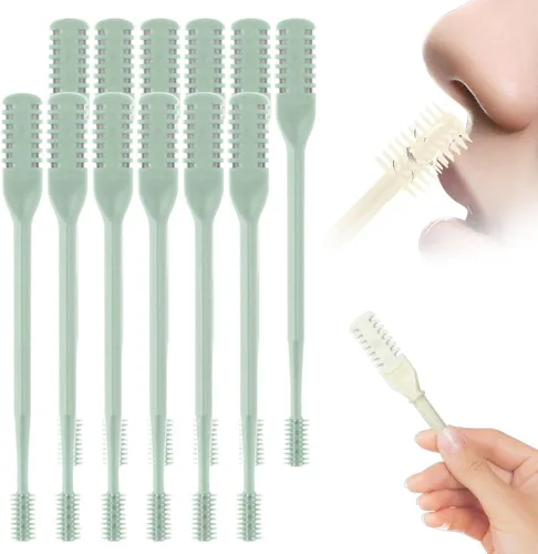 Miniatura 12 de Recortador de Vello Nasal 2 en 1, Cuchillo de Vello Nasal de Doble Cara Mejorado, Cortador de Vello Nasal Manual para Mujeres y Hombres (Crema, 3)