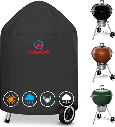Miniatura 11 de Comnova Funda para Parrilla de Carbón - Resistente e Impermeable para Parrilla Kettle Weber, Parrilla Kettle Cuisinart y Más
