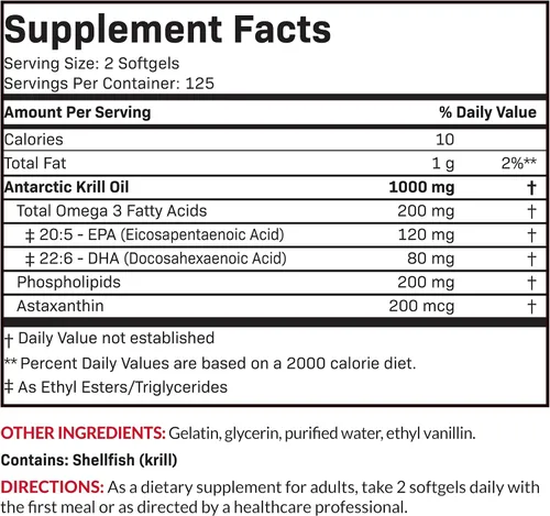 Miniatura 8 de Futurebiotics Aceite de krill antártico de 1000 mg con omega-3 EPA, DHA, astaxantina y fosfolípidos - Aceite de krill 100% puro de alta calidad