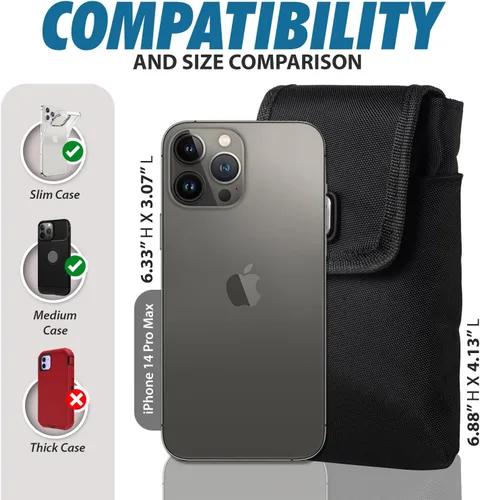 Miniatura 2 de Ranboo Phone Holster Fit for iPhone 17 Pro Max Samsung Galaxy A15 S25 Ultra S24 Ultra S23 Ultra Nylon Crossbody Purse Arm Band Bag Cell Phone Pouch