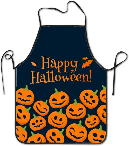 Delantales de Halloween para mujeres, decoraciones de calabaza de Halloween para hombres, parrilla, cocinero, cocina, delantal de otoño, regalos