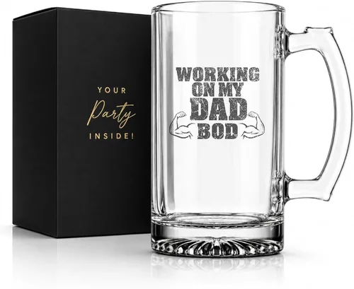 Miniatura 11 de Your Dream Party Shop Taza de vidrio de cerveza con texto en inglés "To Dad From the Reasons You Drink", de 16 onzas, regalos divertidos para papá