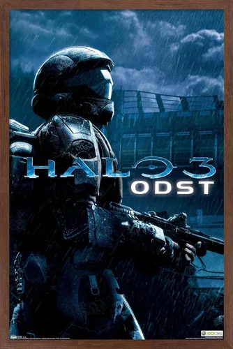 Miniatura 7 de Trends International aureola: ODST - Póster de pared de arte clave, 14.725 "x 22.375", versión enmarcada de madera de granero