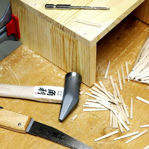 Miniatura 6 de KAKURI Martillo pequeño de 7 onzas, martillo carpintero japonés para carpintería y manualidades, acero al carbono japonés resistente, cabeza redonda