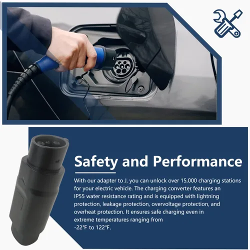 Miniatura 6 de Actualizado para cargador Tesla a adaptador J1772 para NACS, 50A 240V, para Ioniq 5 y para Hyundai