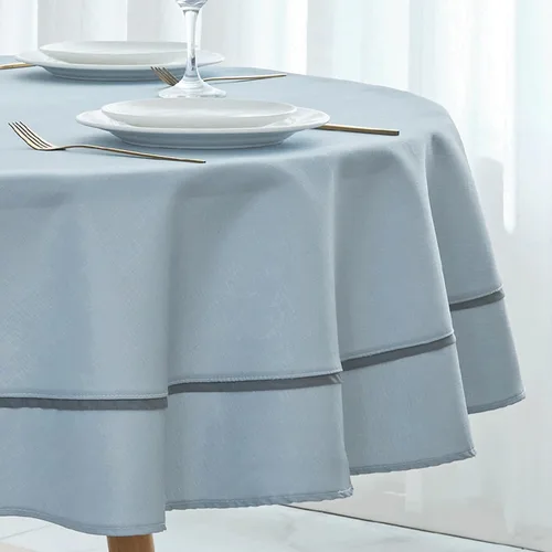 Miniatura 17 de EHouseHome Mantel de tela resistente con encaje blanco, impermeable, sin arrugas, resistente a las manchas, a prueba de aceite, para comedor