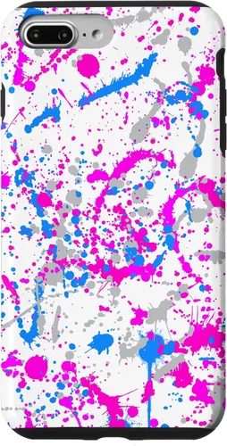 Miniatura 12 de iPhone 16 Rosa + Azul + Gris Blanco Patrón de salpicaduras de pintura