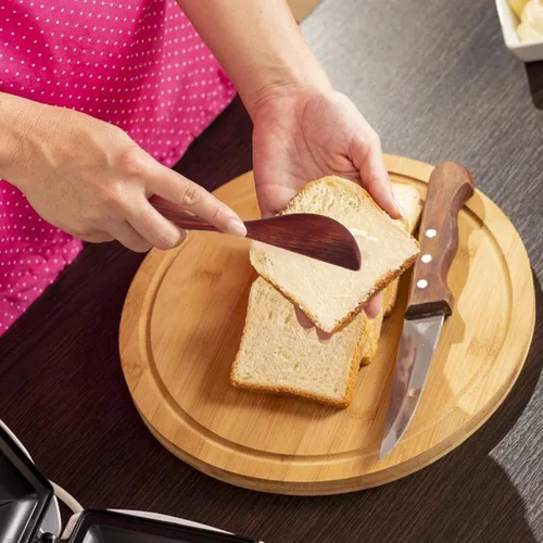 Miniatura 6 de Yardwe 10 cuchillos de mantequilla de madera, esparcidores de queso para tablero de mermelada y embutidos, espátula antiadherente segura