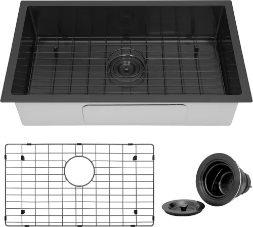 Miniatura 15 de Kitsitchen Fregadero de cocina para autocaravana, calibre 16, T304S, fregaderos de cocina de acero inoxidable para montaje inferior, fregadero