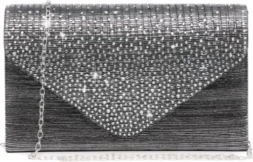 Miniatura 10 de Dasein Bolso de mano con satén satinado para mujer, tipo embrague, para noche, bandolera, bolsos, fiesta, graduación, boda, sobre