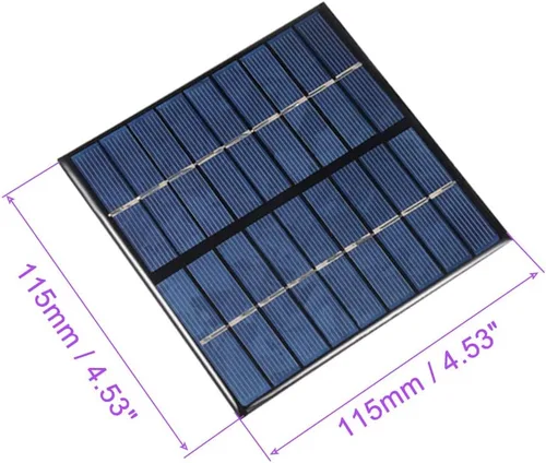 Miniatura 3 de DMiotech 9V 2W 4.528 in x 4.528 in Mini célula del panel solar para el proyecto de la energía eléctrica de DIY