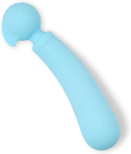 Sweet Vibrations, Charmed | Varita de masaje de silicona de doble acción, masajeador personal impermeable inalámbrico de mano, recargable por USB