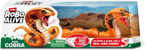 Miniatura 2 de Robo Alive King Cobra by ZURU, juguete robótico de serpiente móvil alimentado por batería, características realistas de serpiente, a partir de 3 años