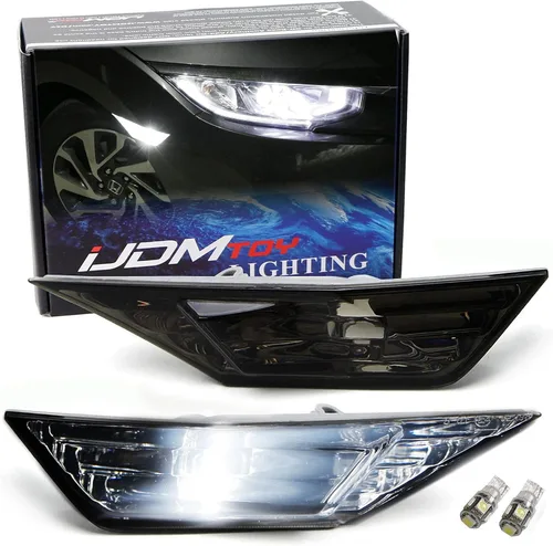 (2) Luces iJDMTOY con señalización lateral clara JDM, izquierda o derecha, para Honda Civic Sedan/Coupe 2016, décima generación