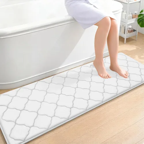 Miniatura 43 de OLANLY Alfombra de Baño de Espuma Viscoelástica de 24 x 16 pulgadas, Ultra Suave y Absorbente, Alfombras de Baño Antideslizantes, Cómodas, Lavables