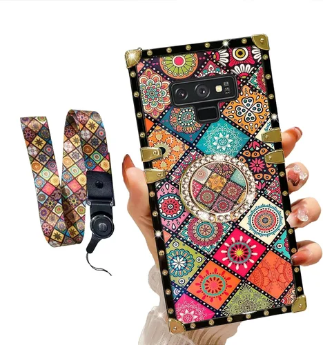 Miniatura 15 de Funda para teléfono Samsung Galaxy A21S con soporte de anillo, diseño retro elegante de lujo, estampado de leopardo, guepardo, dorado, protección