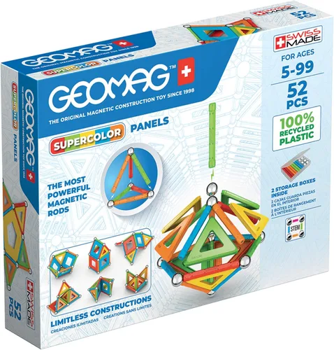 Miniatura 12 de Geomag Supercolor Juguetes Magnéticos para Niños de 5+ Años, 35 Piezas de Imanes Educativos STEM para Niños - Bloques Magnéticos Hechos en Suiza