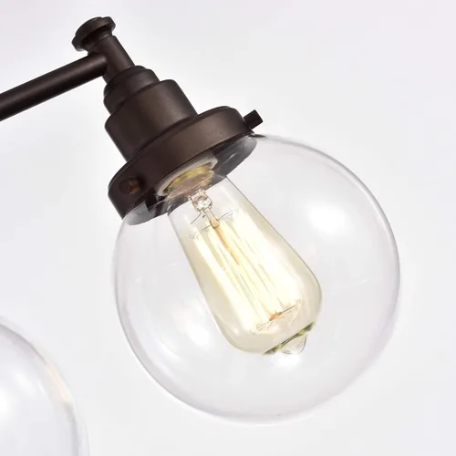 Miniatura 4 de Chloe Lighting Milo - Accesorio de tocador de baño de bronce aceitado de 4 luces de transición, 30 pulgadas de ancho