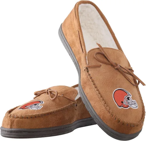 Miniatura 26 de FOCO Mens NFL Team Logo Moccasin Slippers Beige