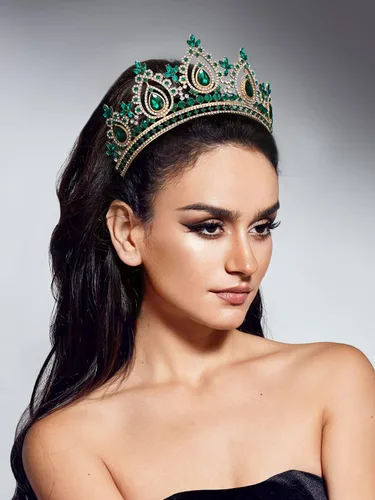Miniatura 4 de SWEETV - Corona de reina para mujer, tiara nupcial para novias, tiara de princesa, diadema de quinceañera para concursos de belleza
